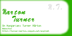 marton turner business card